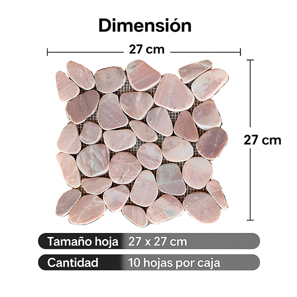 Caja de losas - Mosaico Fantasy Brown 27 x 27 cm – piedra natural Zeric (10 U) - Miniatura 3