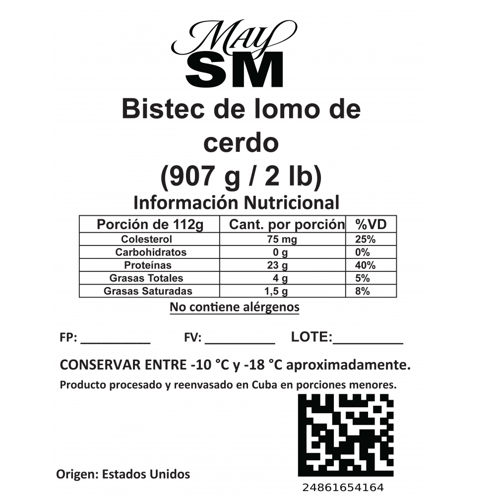 Bistec de lomo de cerdo May SM (907 g / 2 lb) - Miniatura 3