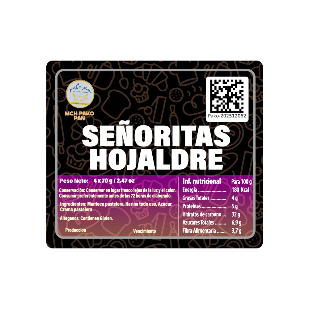 Señoritas hojaldre MCH-PakoPan (4 x 70 g / 2.47 oz) - Miniatura 3