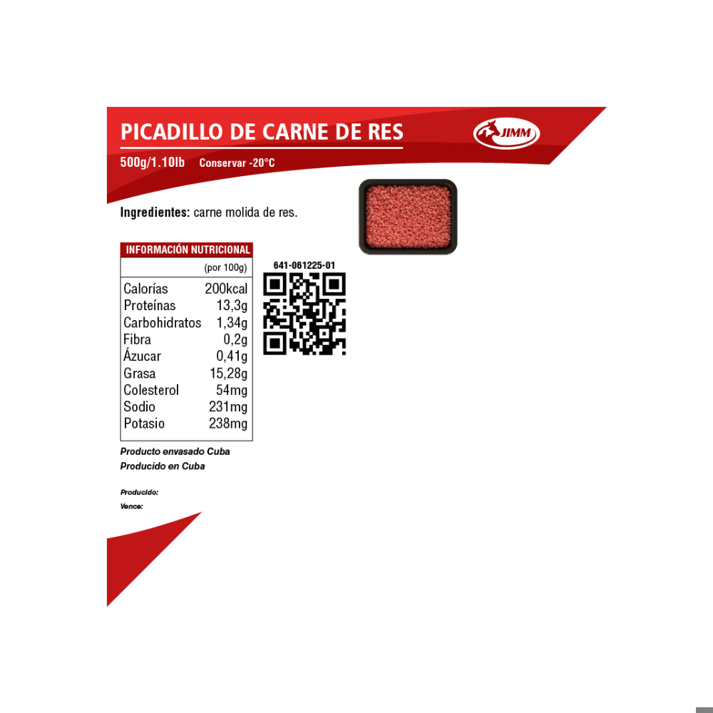 Picadillo de carne de res Jimm (500 g / 1.10 lb) - Miniatura 3