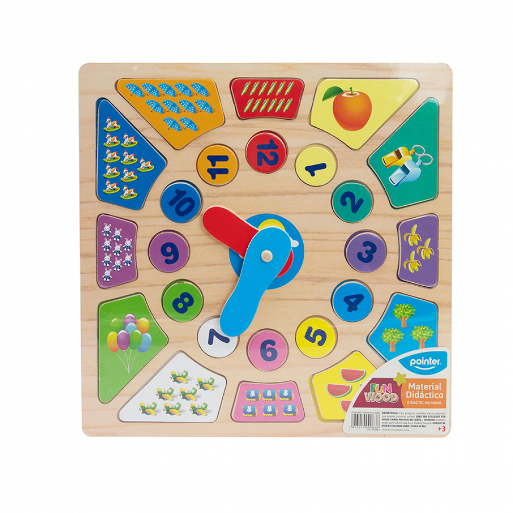 Rompecabezas didáctico - reloj - Pointer - Miniatura 2