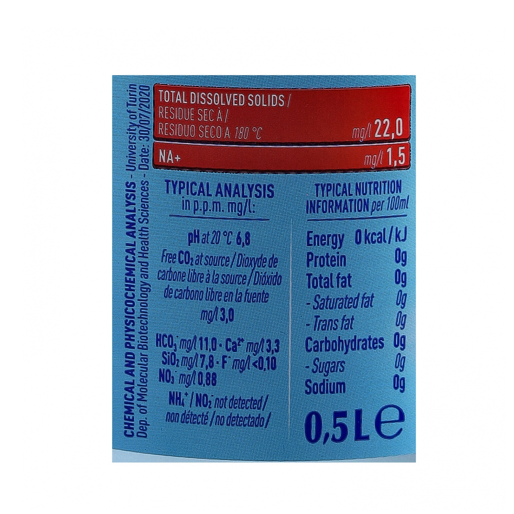 Agua mineral natural con gas Sant'Anna (500 ml) - Miniatura 4