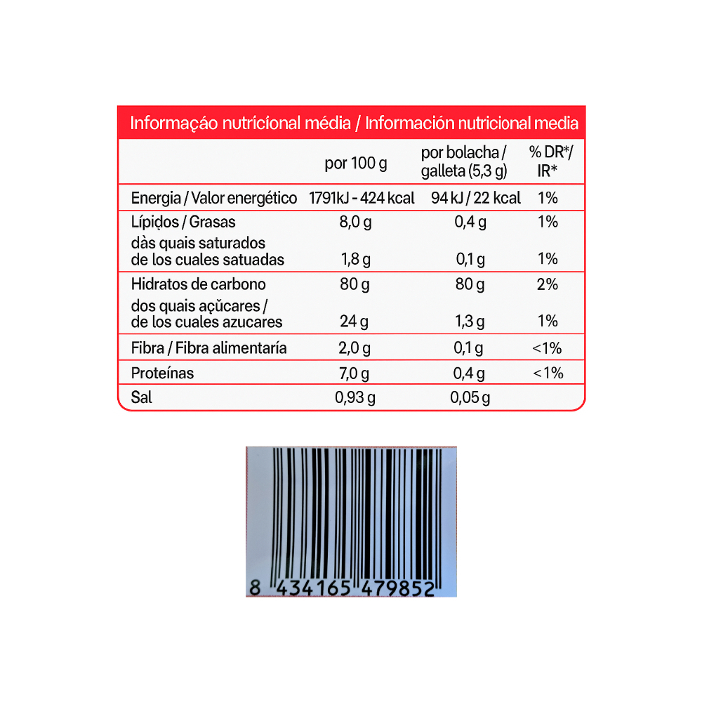 Galletas maría Cuétara (800 g / 1.76 lb) - Miniatura 3