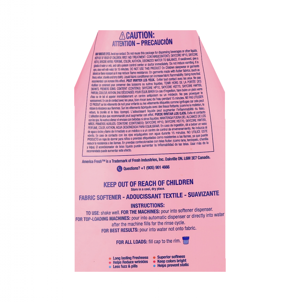 Suavizante primavera America Fresh (800 ml / 27 fl oz) - Miniatura 4