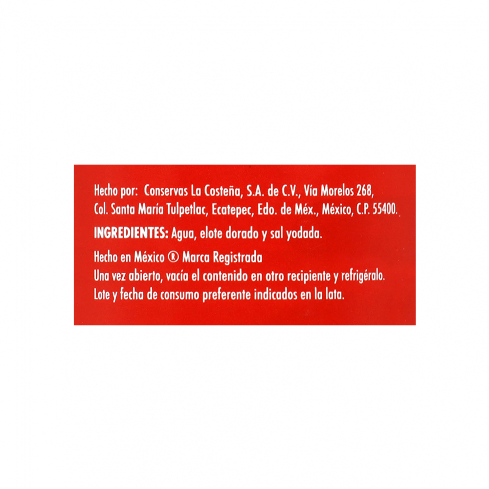 Elote - maíz - dorado La Costeña (220 g / 7.76 oz) - Miniatura 3