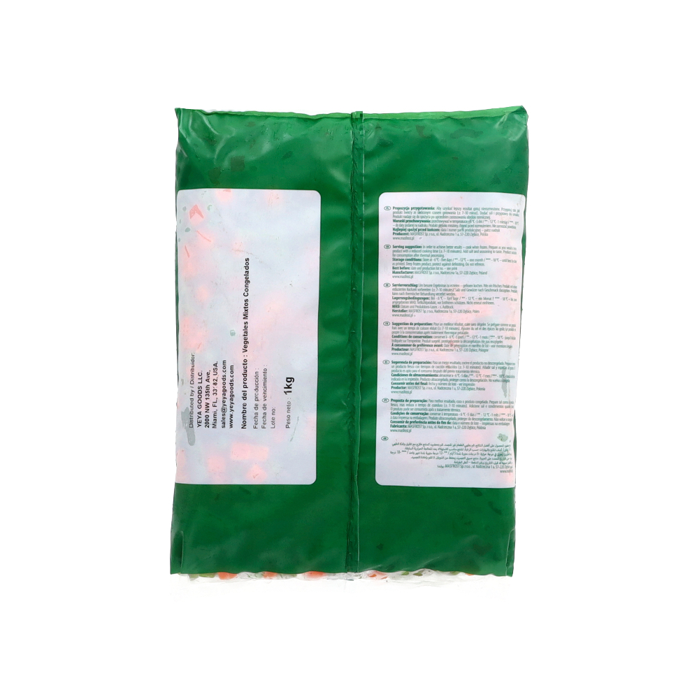 Vegetales mixtos congelados Veggers (1 kg / 2.2 lb) - Miniatura 2