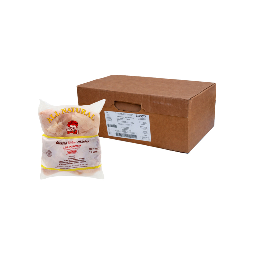 Caja de cuartos traseros de pollo Claxton Select Chicken (18.1 kg / 40 lb) - Imagen 1