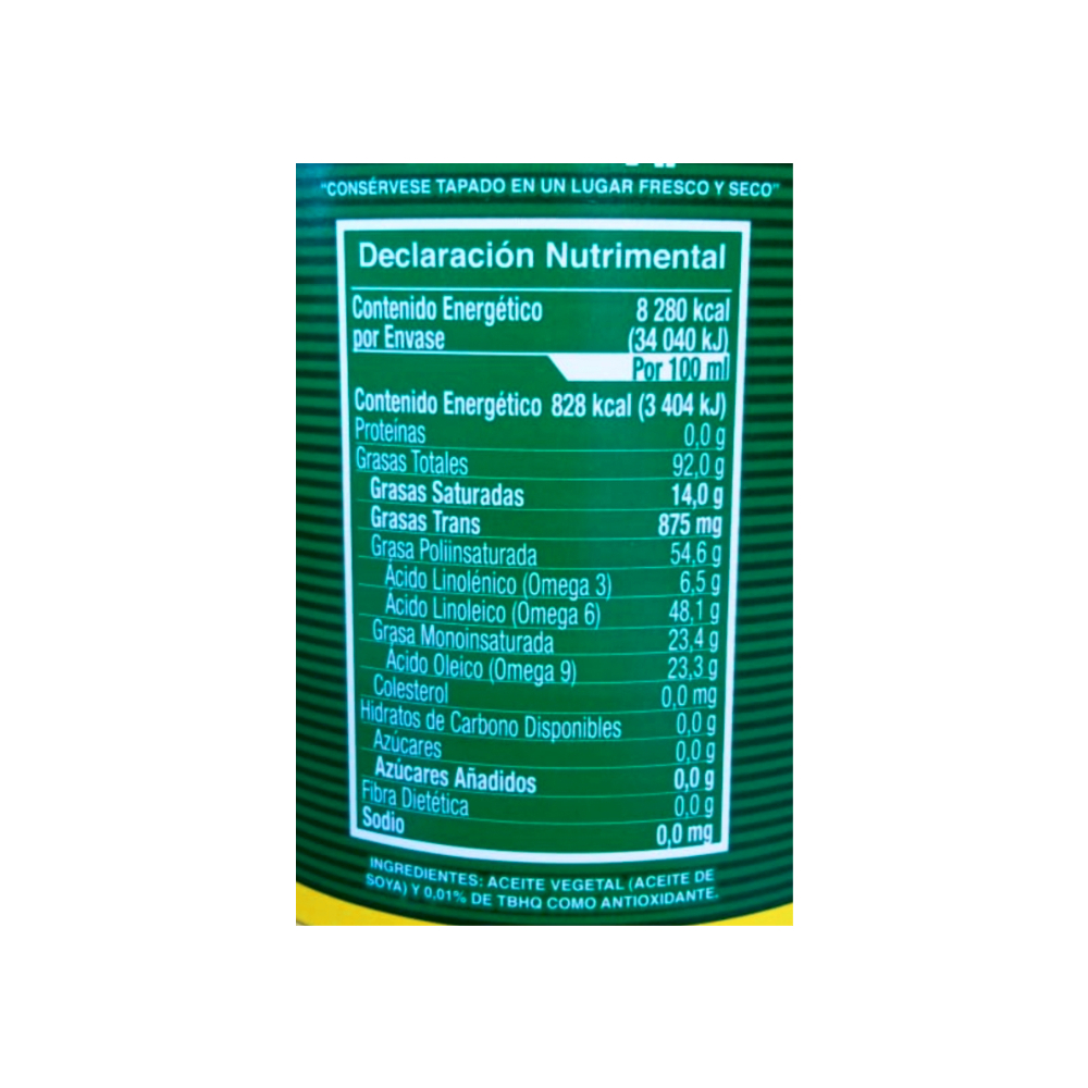 Aceite puro de soya Hysa (2 x 1 L) - Miniatura 2