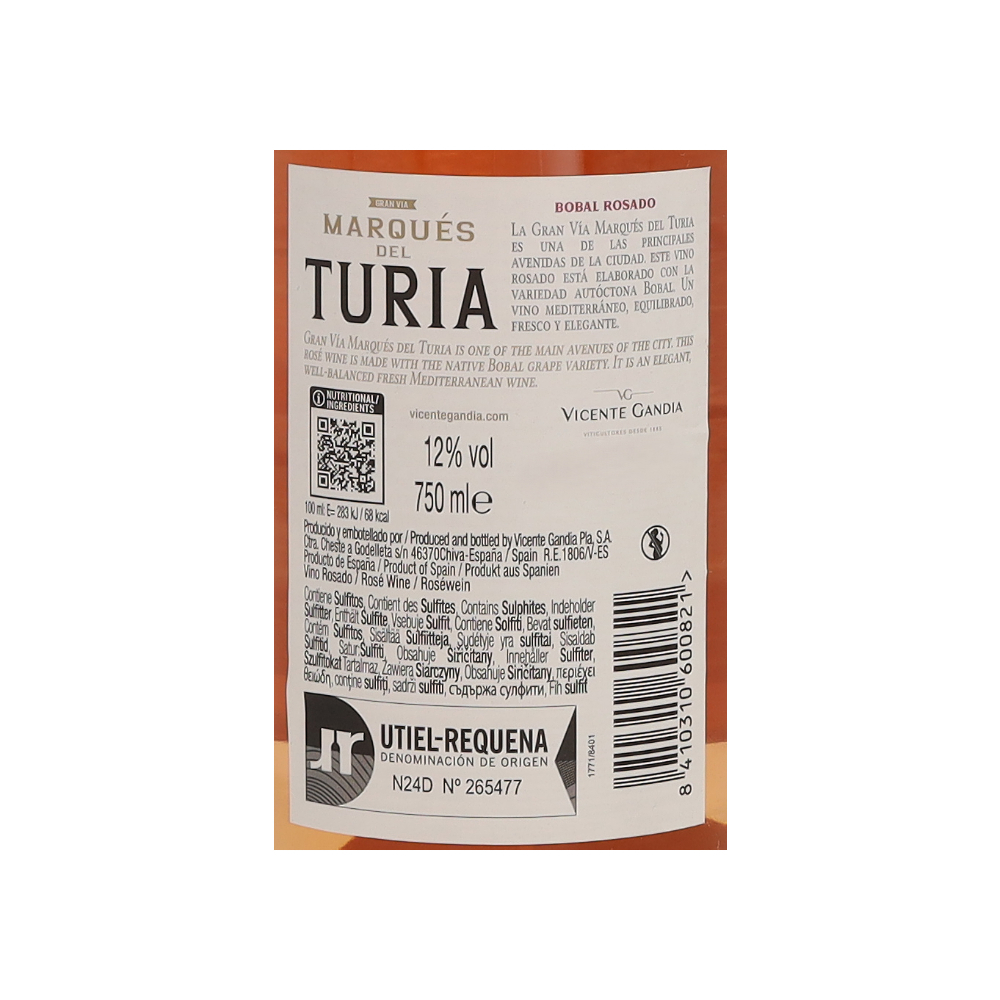 Vino rosado Marqués del Turia (750 ml) - Miniatura 3