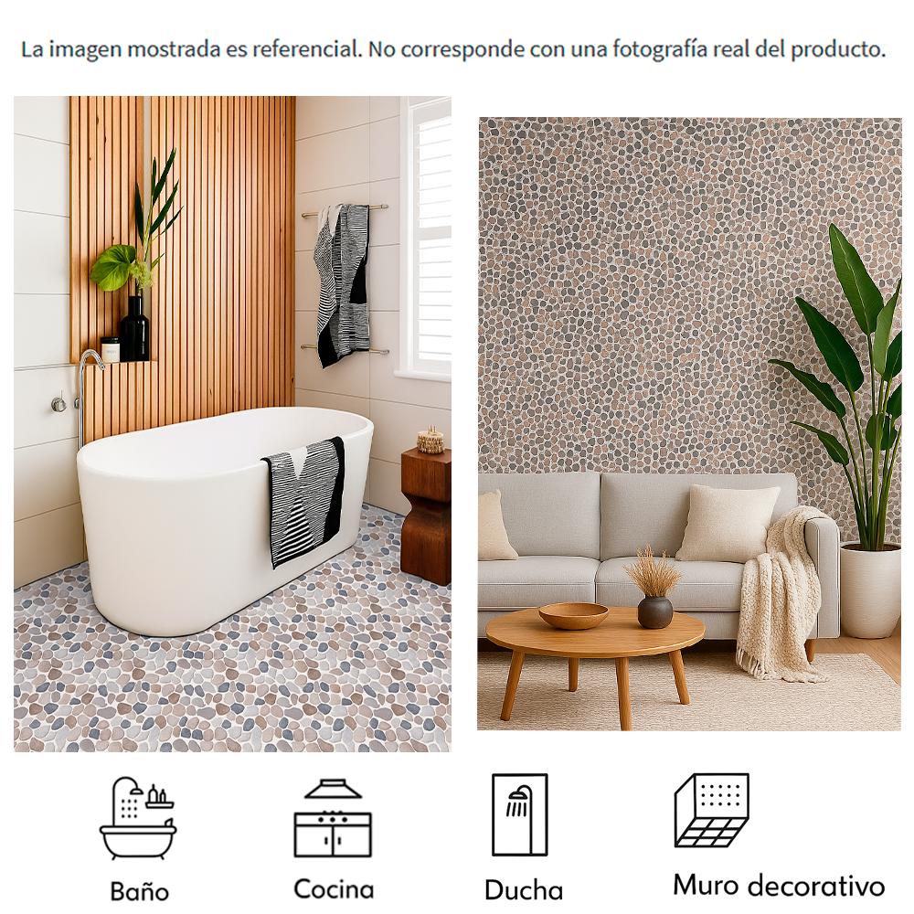 Caja de losas - Mosaico Imperial mist 27 x 27 cm – piedra natural Zeric (10 U) - Miniatura 2