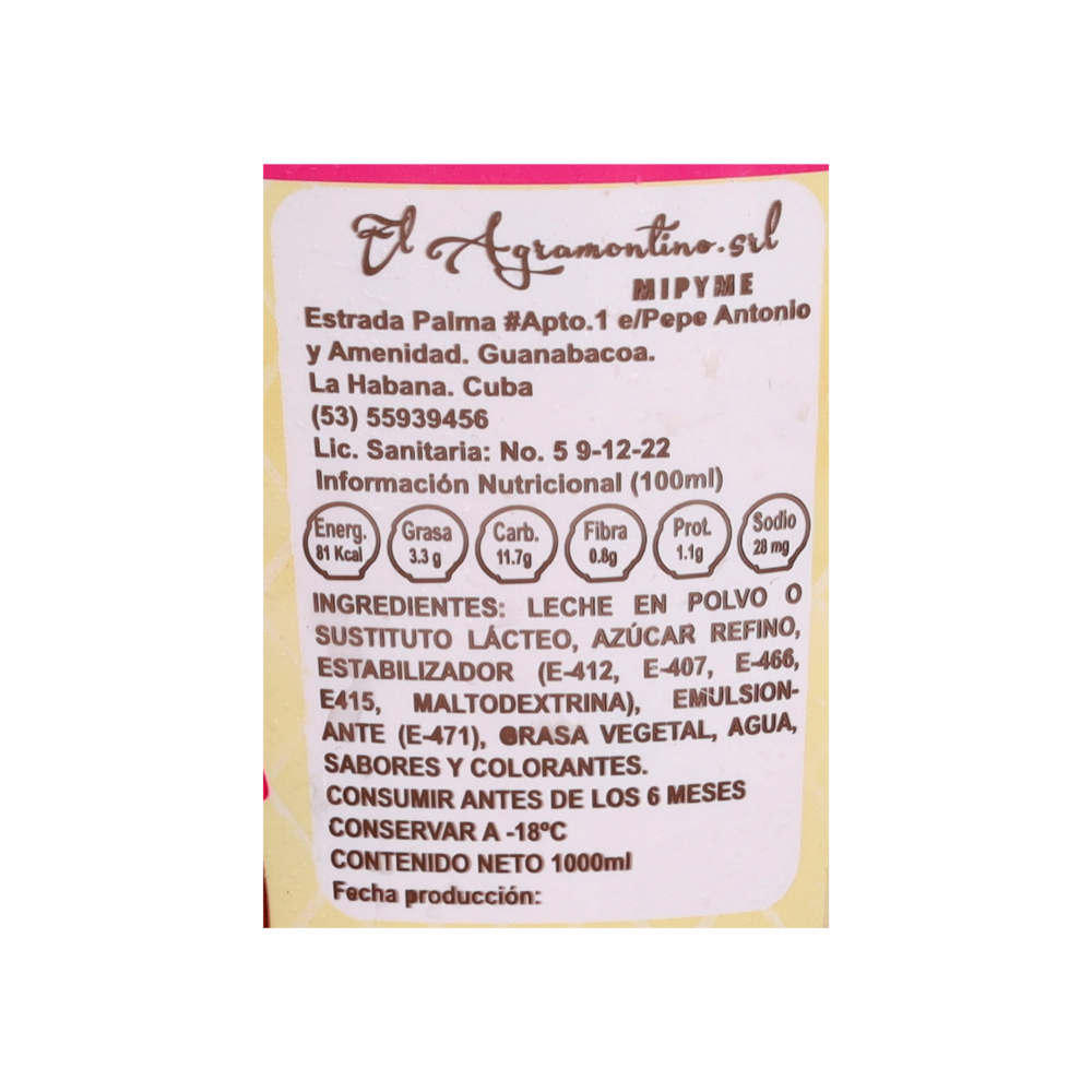 Helado sabor fresa R&D (1 L) - Miniatura 3