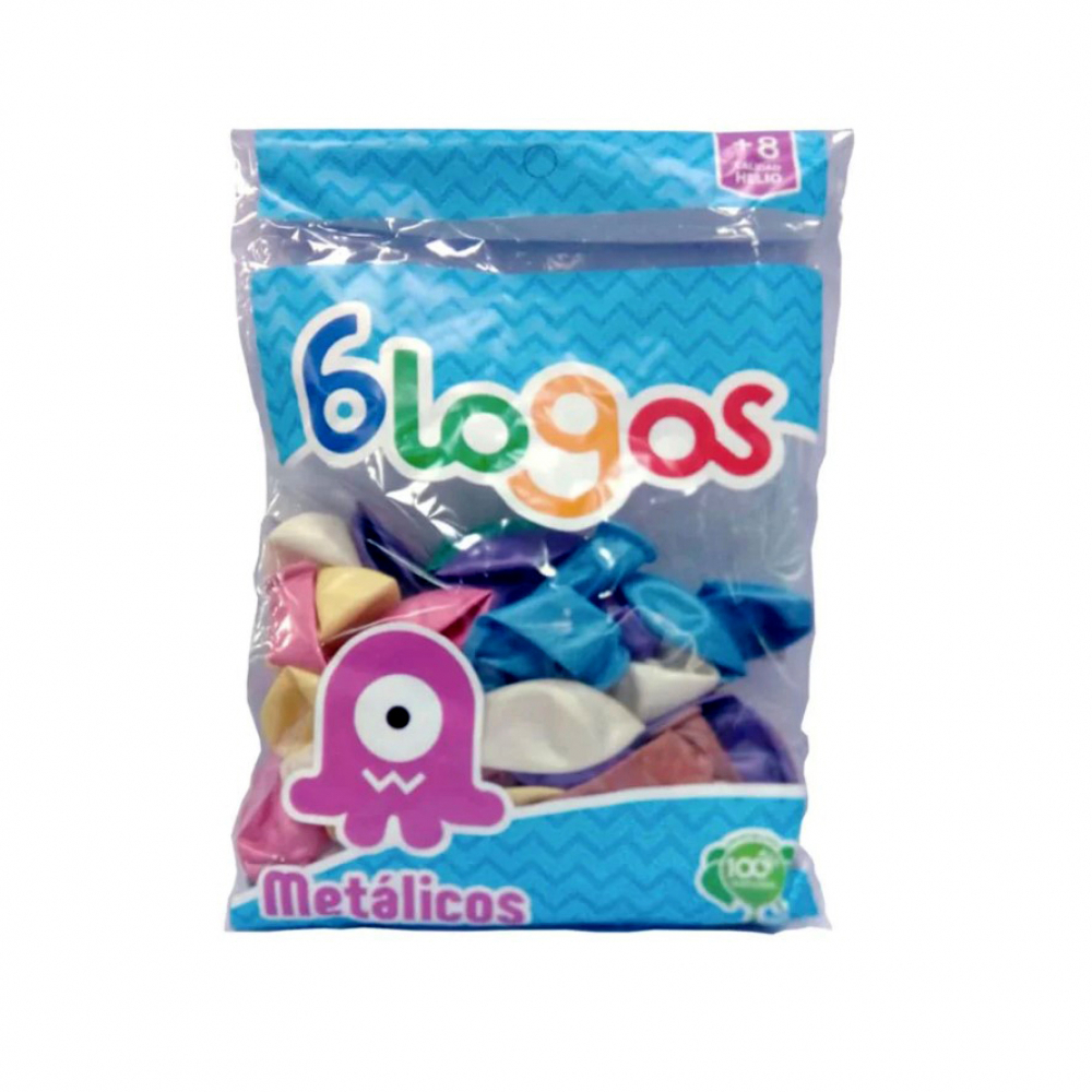 Paquete de globos surtido aperlado Blogos Metálicos (50 U) - Miniatura 2