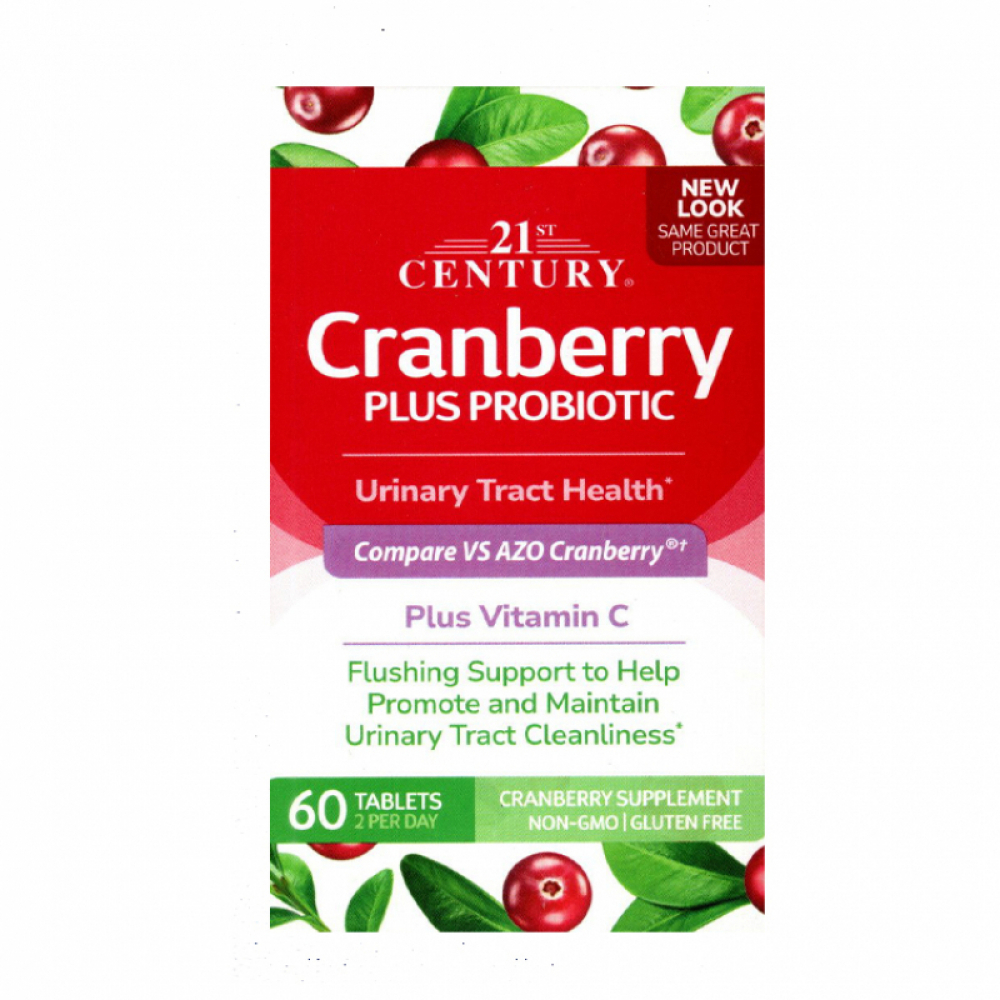 Arándano rojo con probióticos + Vitamina C 21st Century (60 tabletas) - Miniatura 4