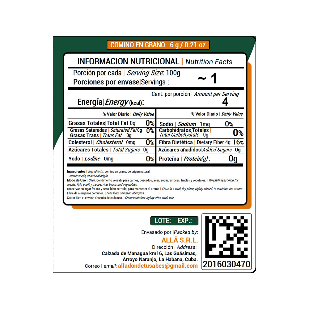 Comino en grano Allá (6 g) - Miniatura 4
