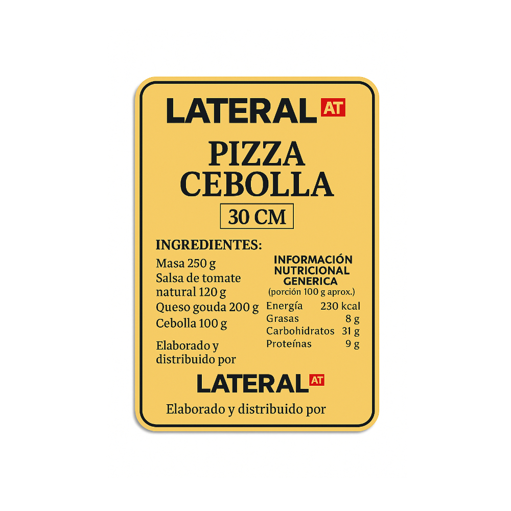 Pizza de cebolla Lateral (30 cm) - Miniatura 3