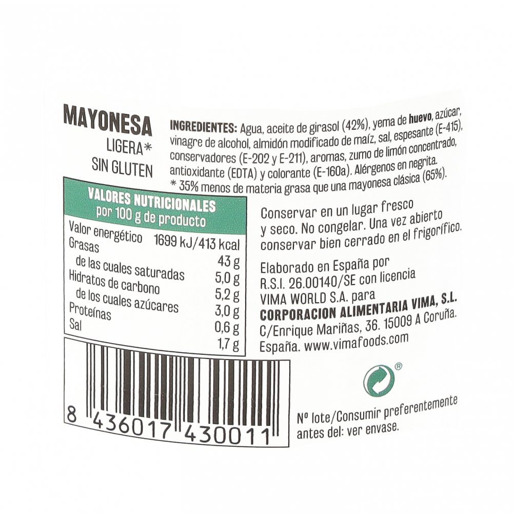 Mayonesa Vima Foods 450 ml - Miniatura 3