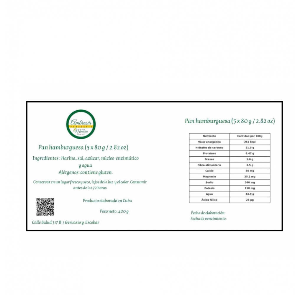 Pan hamburguesa Mmimosa (5 x 80 g / 2.82 oz) - Miniatura 4