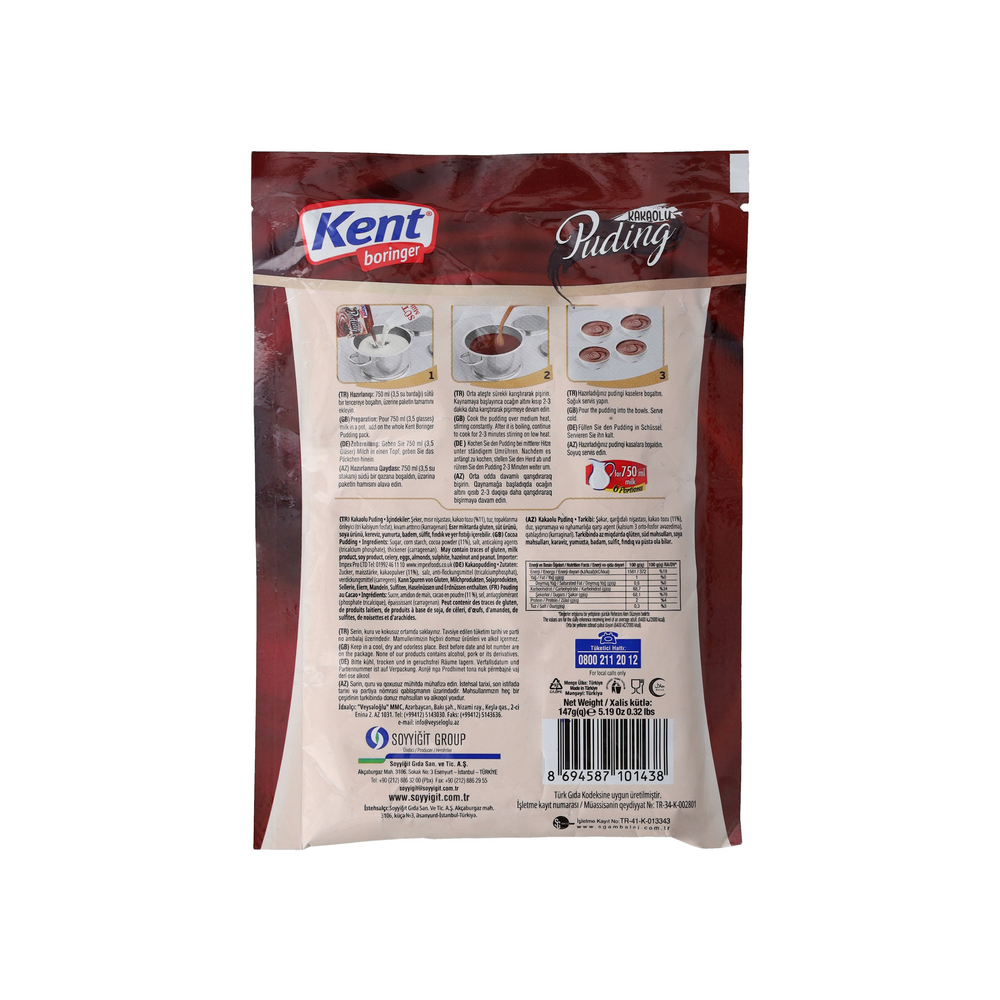 Natilla sabor chocolate Kent boringer (147 g / 5.18 oz) - Miniatura 2