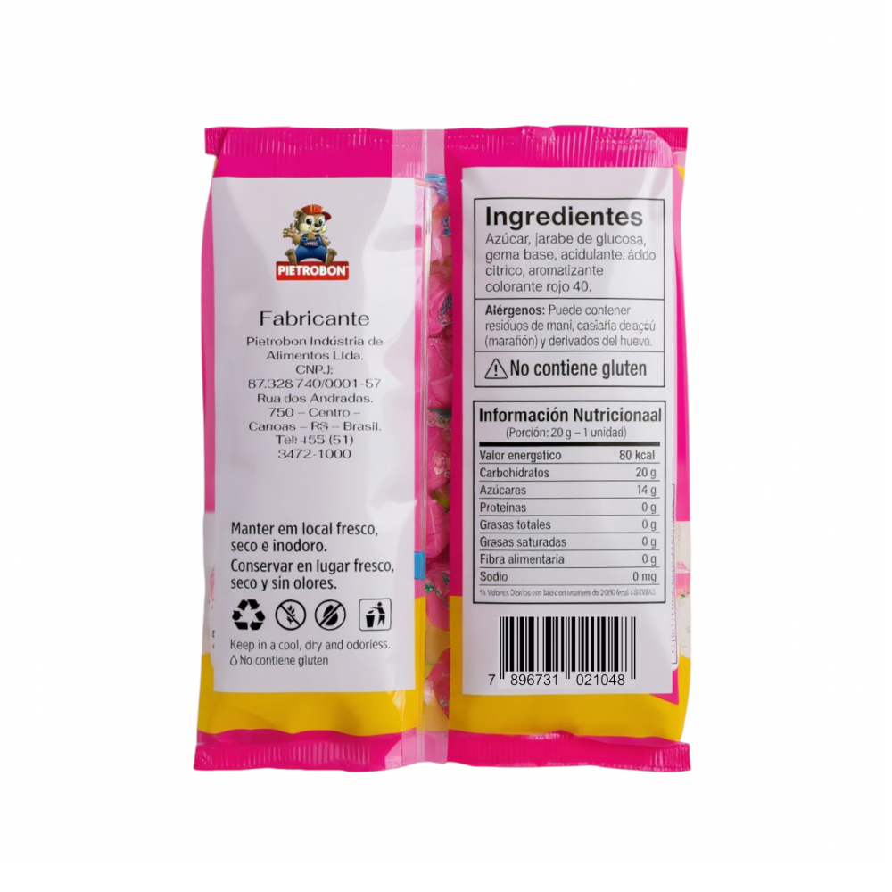 Chupa chupas rellenos sabor a tutti frutti Good Smile Pietrobon (480 g / 1.06 lb) - Miniatura 3