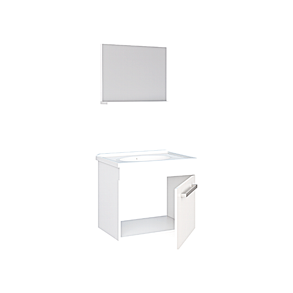 Mueble de baño blanco en madera Cozimax Ágata - Miniatura 4