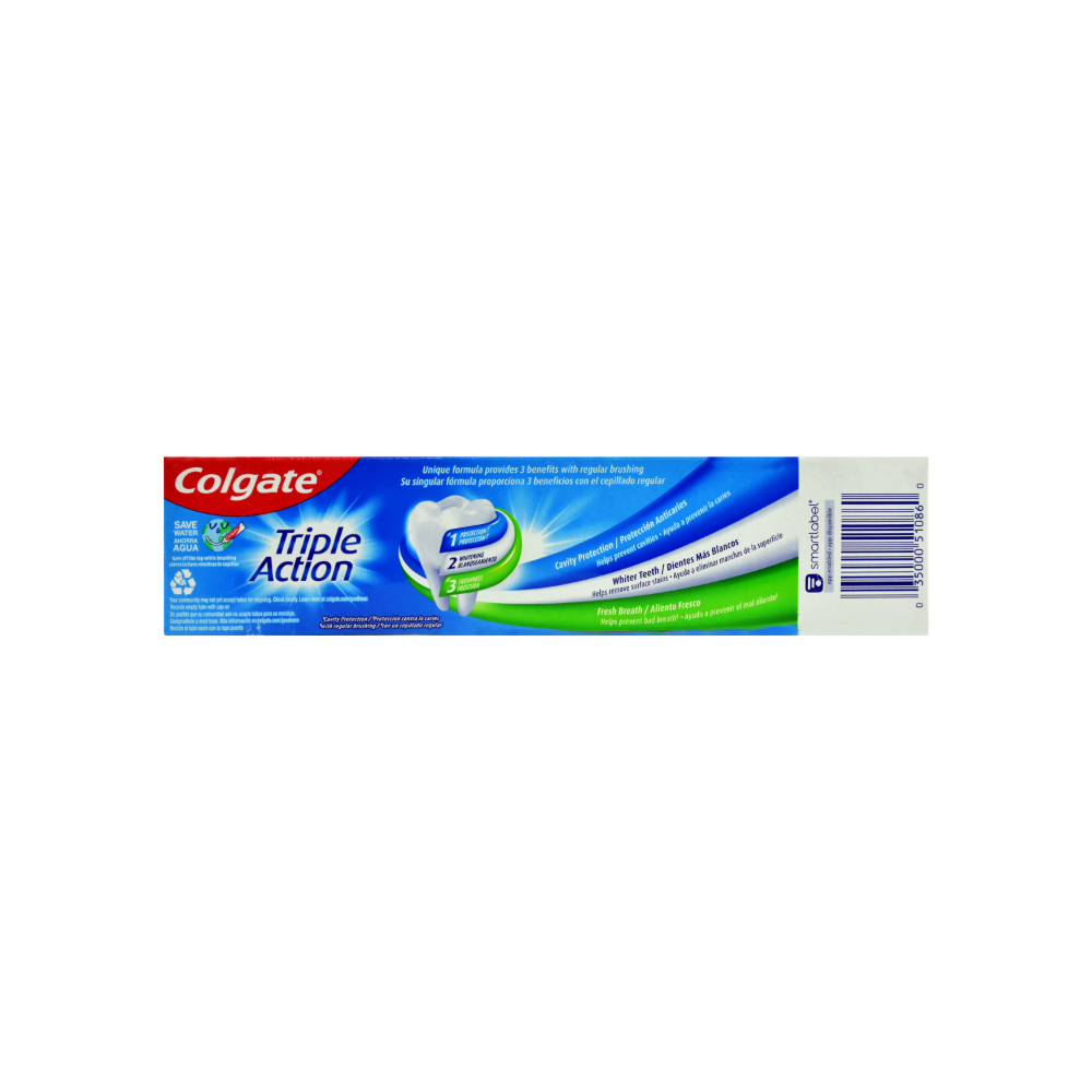 Pasta dental Triple Acción Colgate (226 g / 8.0 oz) - Miniatura 3