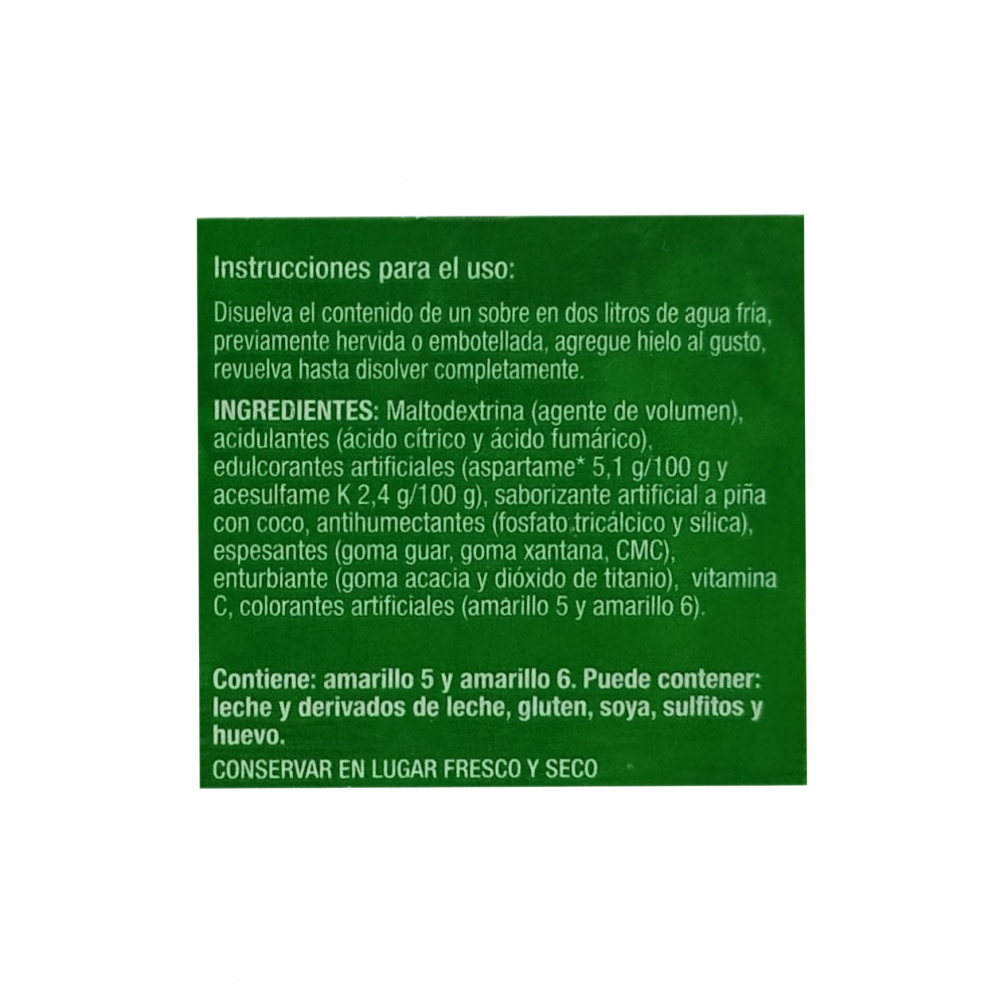 Refresco instantáneo sabor piña colada Zuko (104 g / 3.67 oz) - Miniatura 4