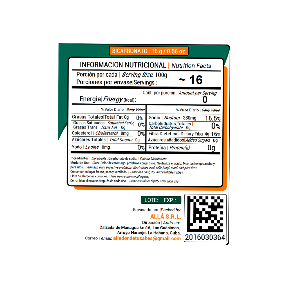 Bicarbonato ALLÁ (16 g) - Miniatura 3