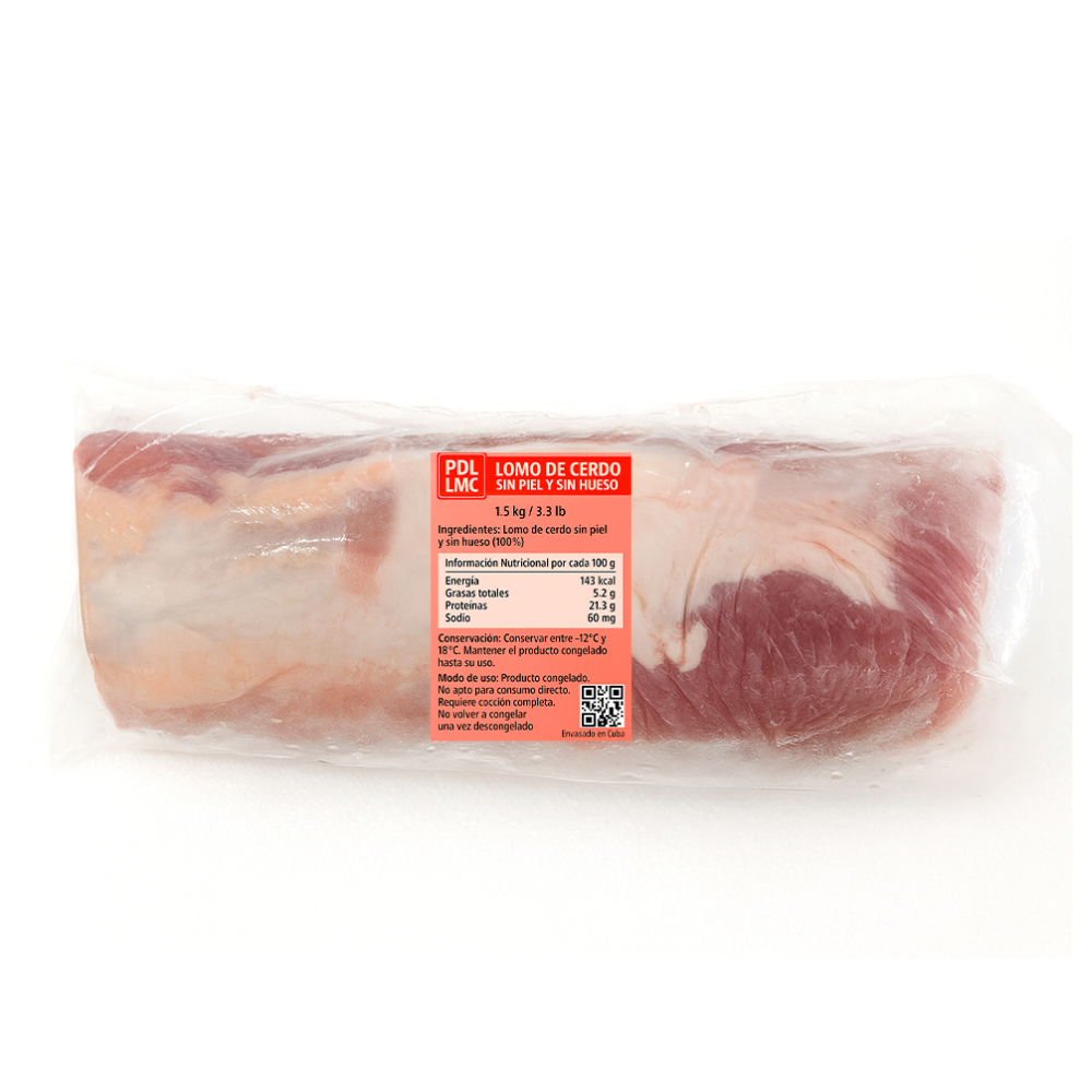 Lomo de cerdo sin piel y sin hueso PDL LMC (1.5 kg / 3.3 lb) - Miniatura 2