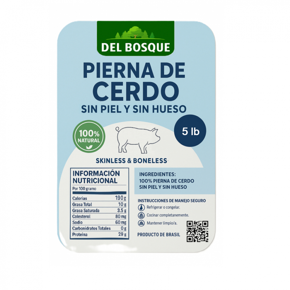 Pierna de cerdo sin piel y sin hueso Del Bosque (2.04 kg / 4.5 lb) - Miniatura 3