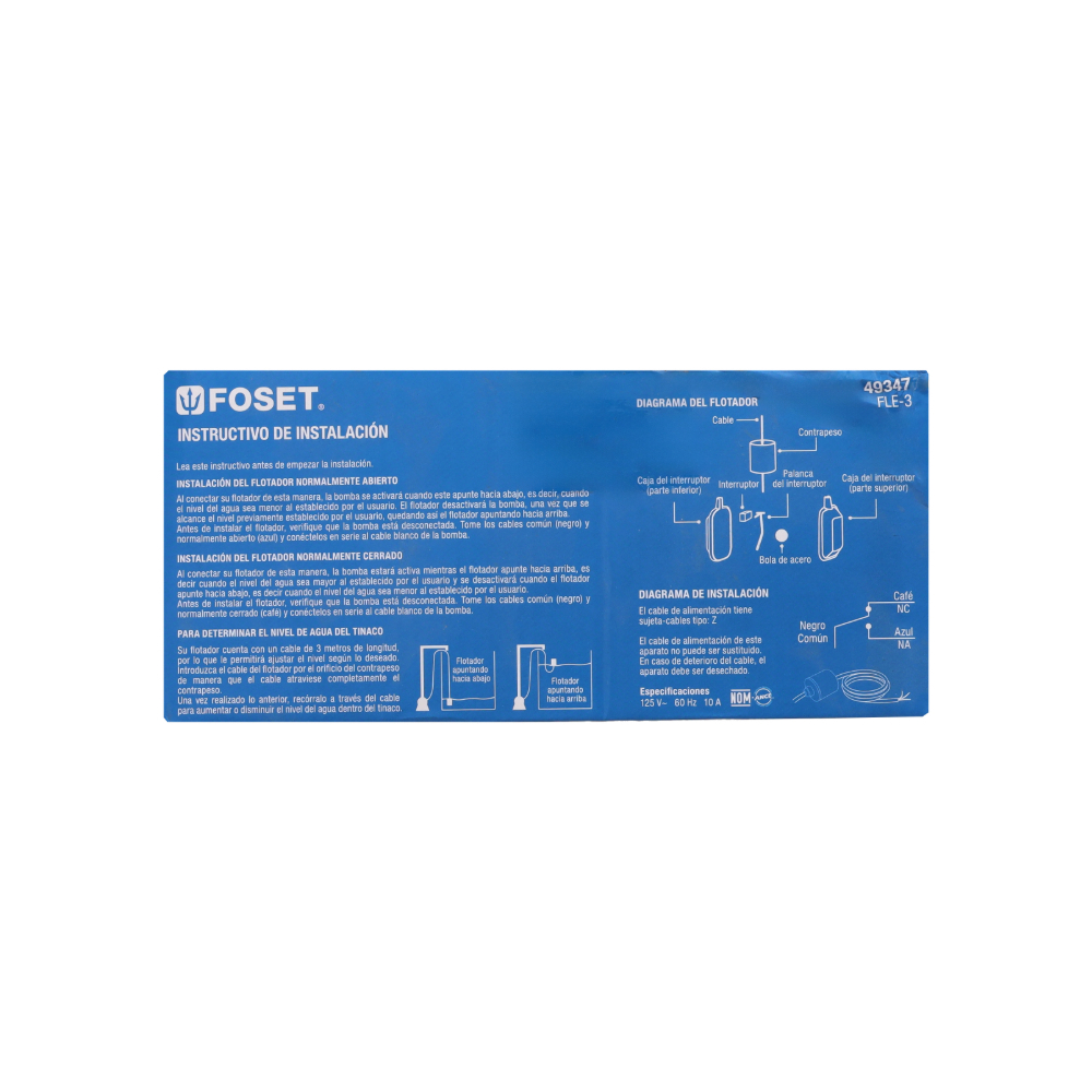 Flotante eléctrico-automático Foset FLE-3 - Miniatura 2