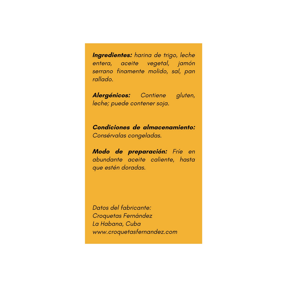 Croquetas de jamón serrano Croquetas Fernández ( 3 x 480 g / 1.06 lb) - Miniatura 3