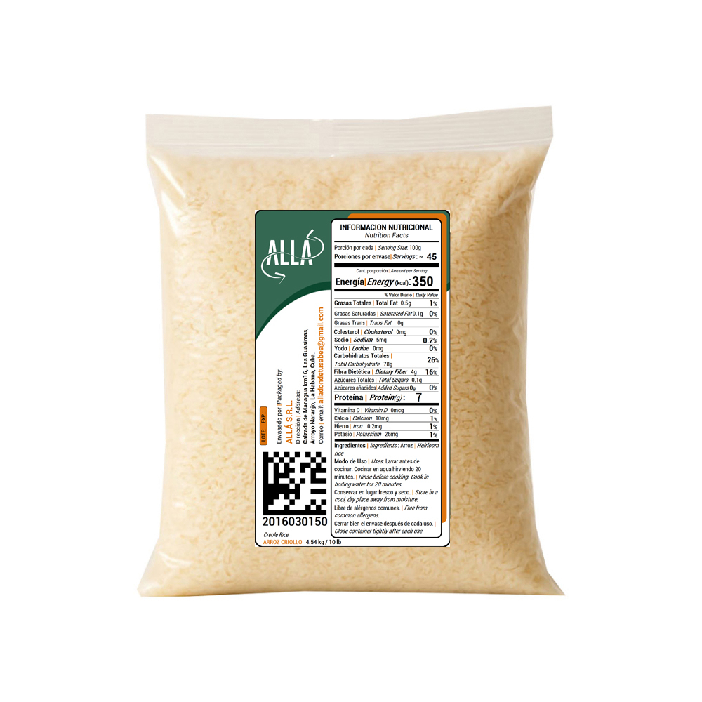 Arroz criollo ALLÁ (4.53 kg / 10 lb) - Miniatura 2