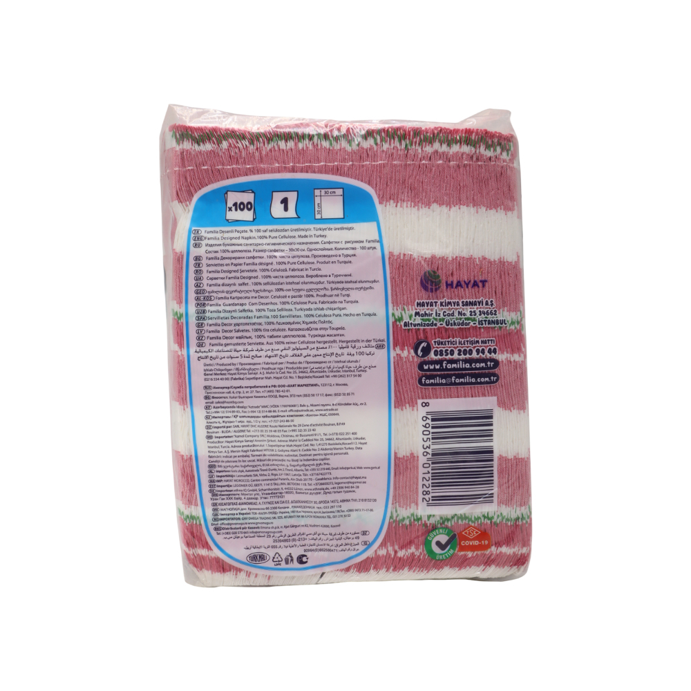 Servilletas con estampado de flores Familia (100 U) - Miniatura 4