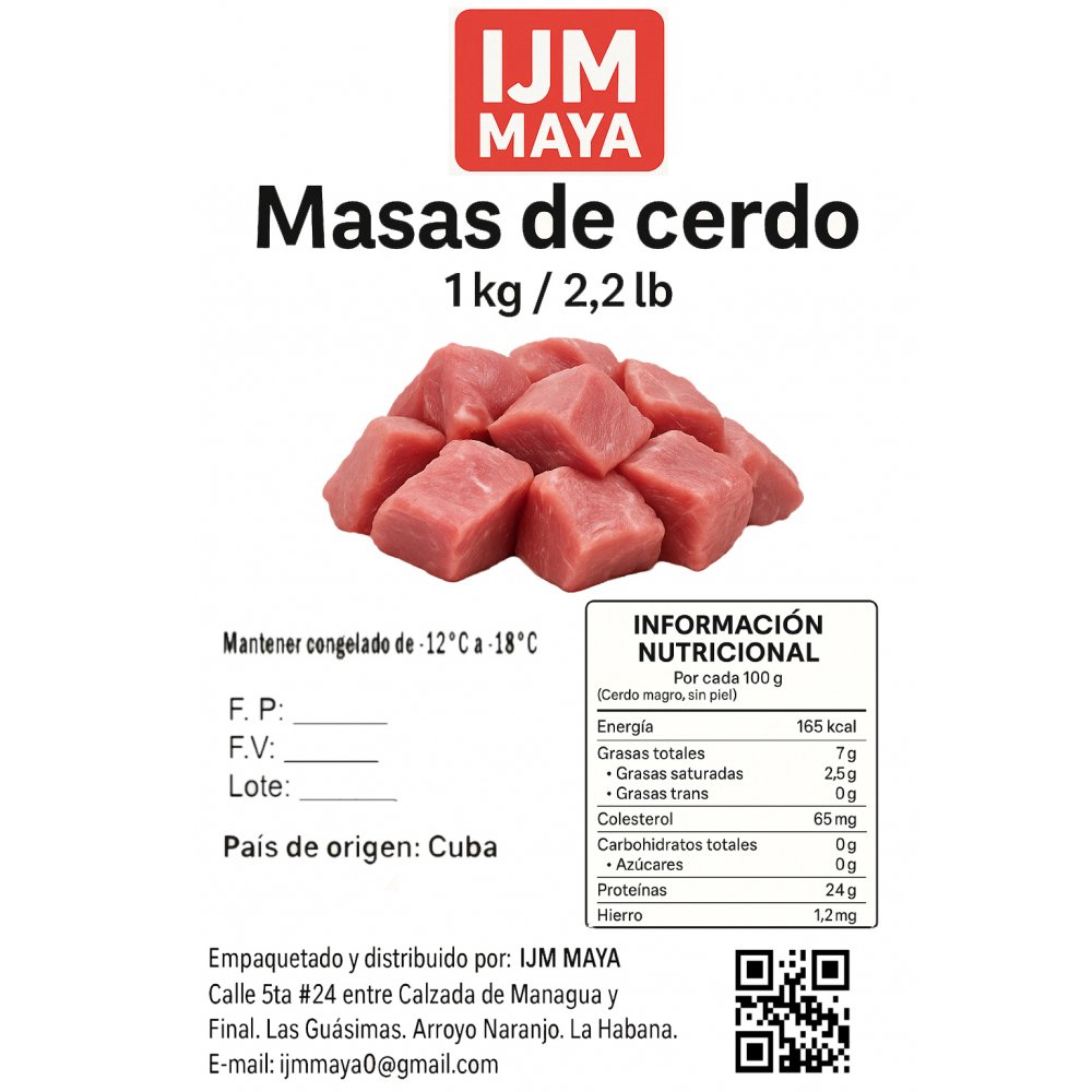 Masas de cerdo IJM Maya (1 kg / 2.20 lb) - Miniatura 2