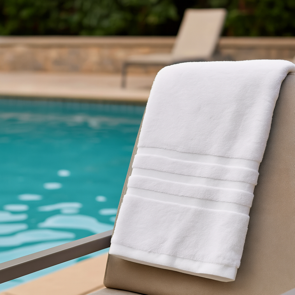 Toalla blanca Yara (70 x 140 cm) - Miniatura 4