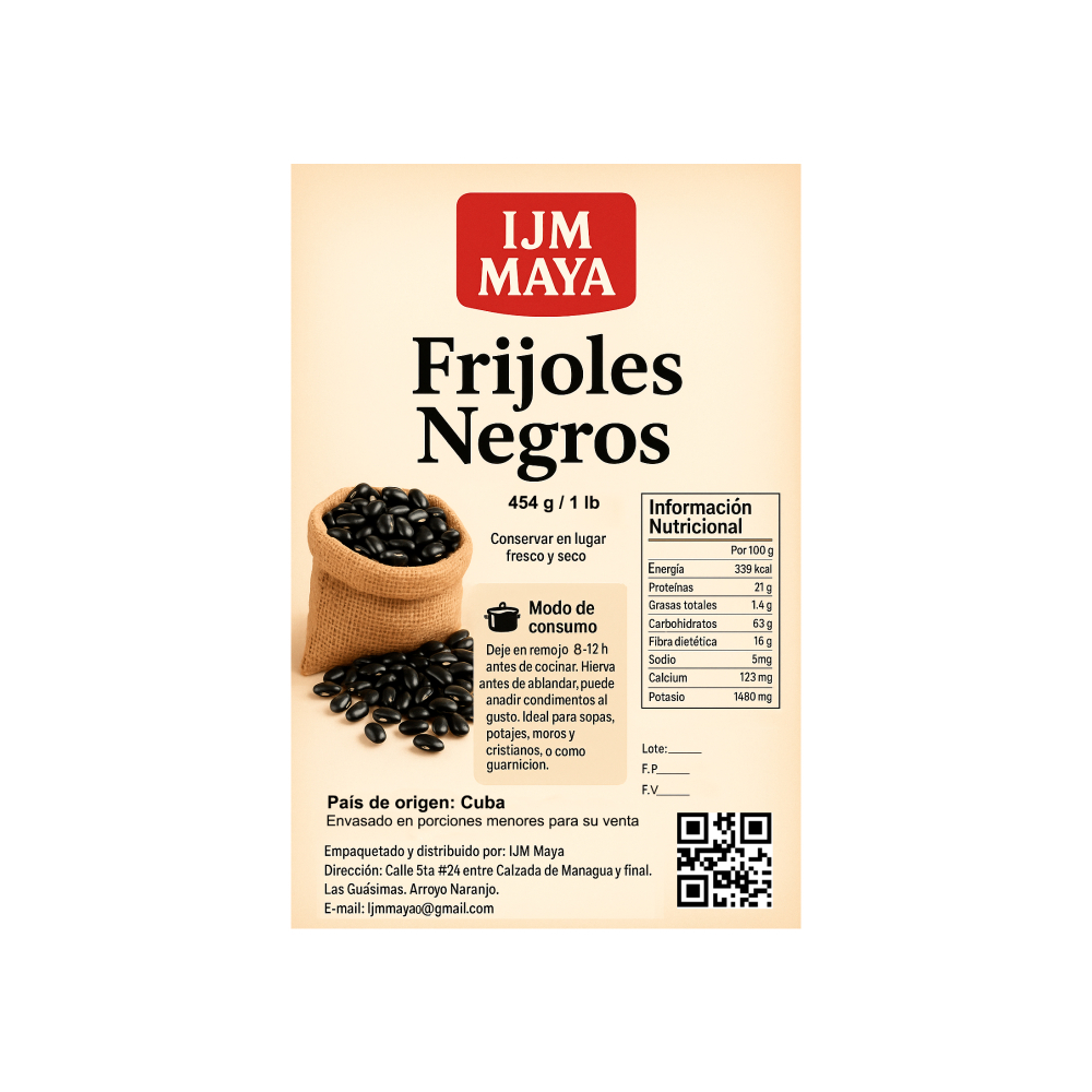 Frijoles negros IJM Maya (454 g / 1 lb) - Miniatura 3