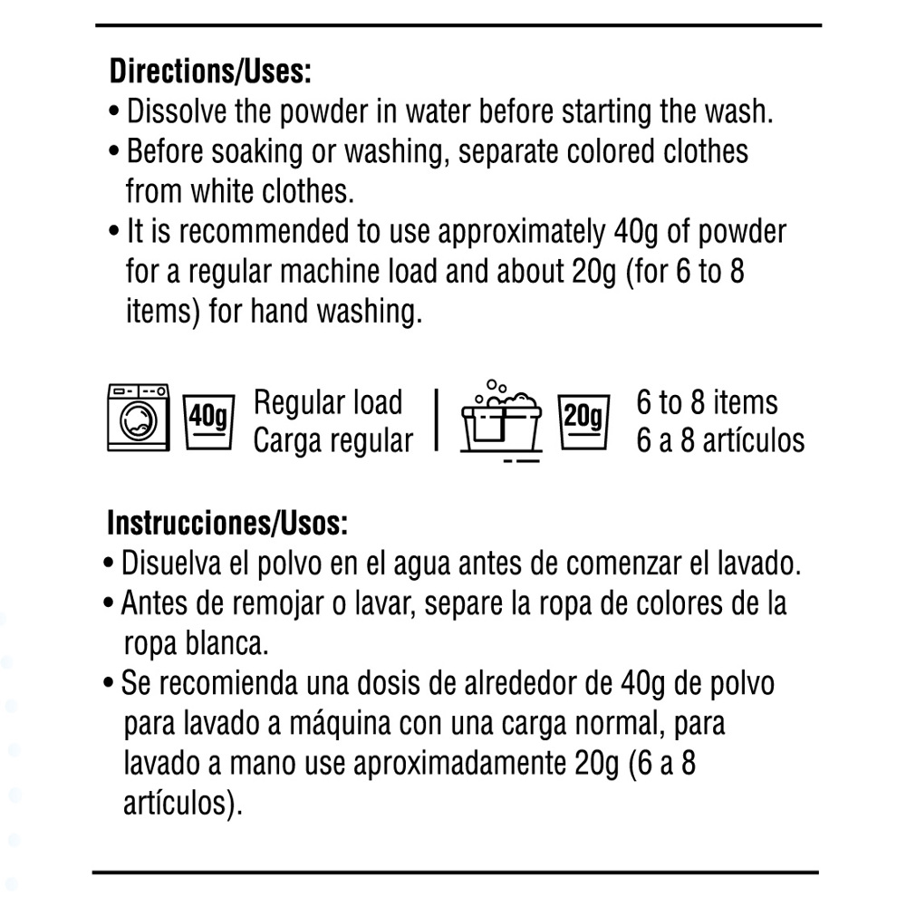 Detergente en polvo con aroma a limón YEYA (500 g / 1.1 lb) - Miniatura 4