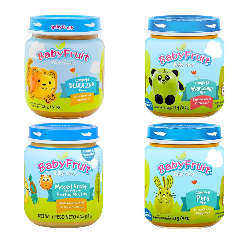 Compotas de manzana, pera, durazno y frutas mixtas Baby Fruit (24 x 113 g / 4 oz) - Miniatura 2