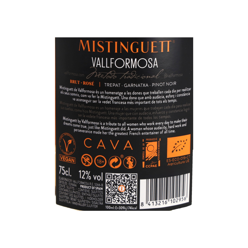 Cava Mistinguett Brut Rosé Vallformosa (750 ml) - Miniatura 3