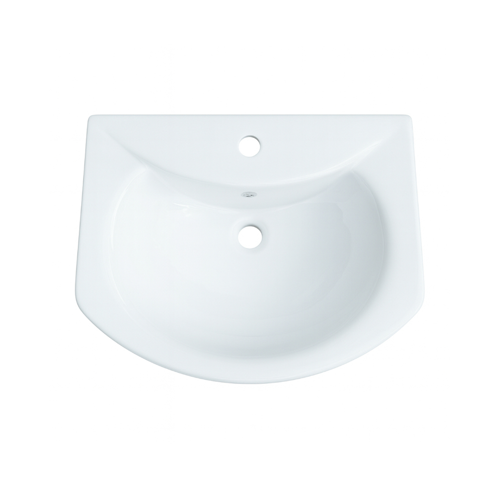 Lavabo - Lavamanos cerámico blanco con pedestal Castel - Miniatura 3