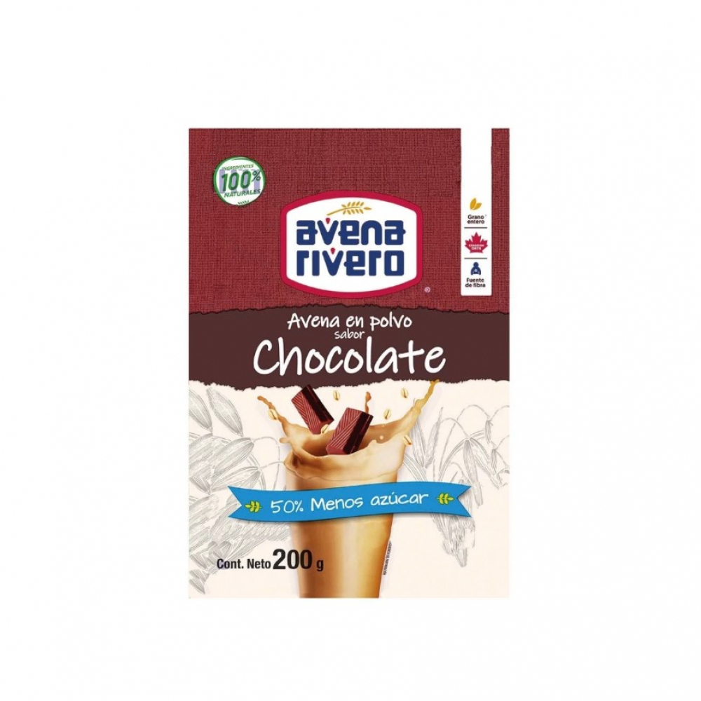 Avena en polvo sabor chocolate Avena Rivero (200 g / 7.05 oz) - Miniatura 2