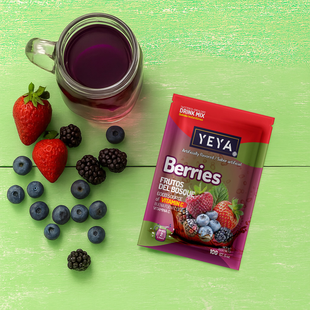 Refresco instantáneo sabor frutos del bosque YEYA (10 g) - Miniatura 4