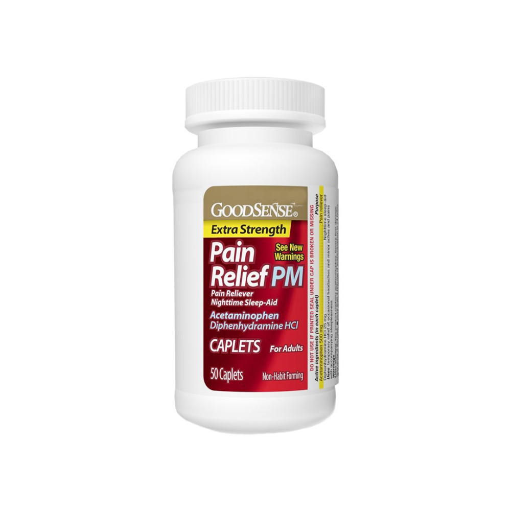 Acetaminofén 500 mg + Clorhidrato de Difenhidramina 25 mg GoodSense (50 tabletas) - Miniatura 2