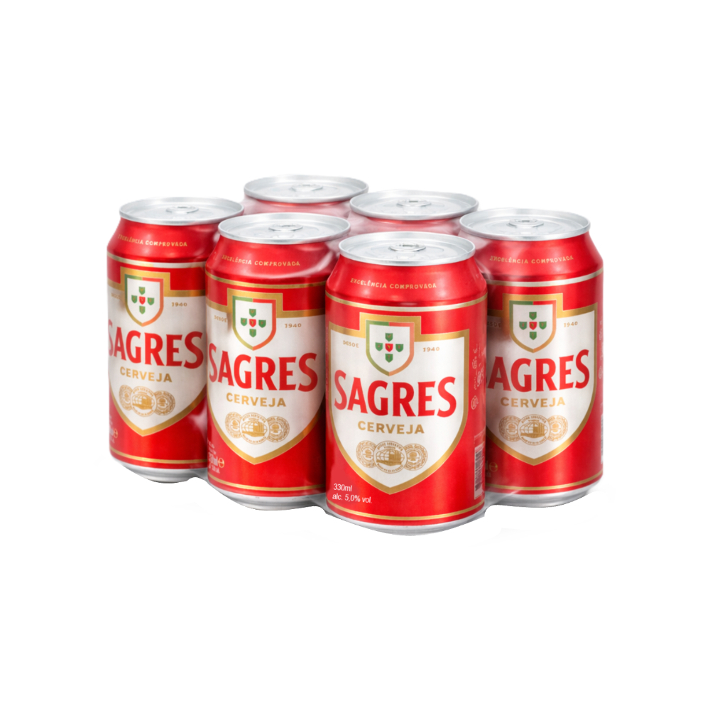 Cerveza Sagres (6x330 ml) - Imagen 1