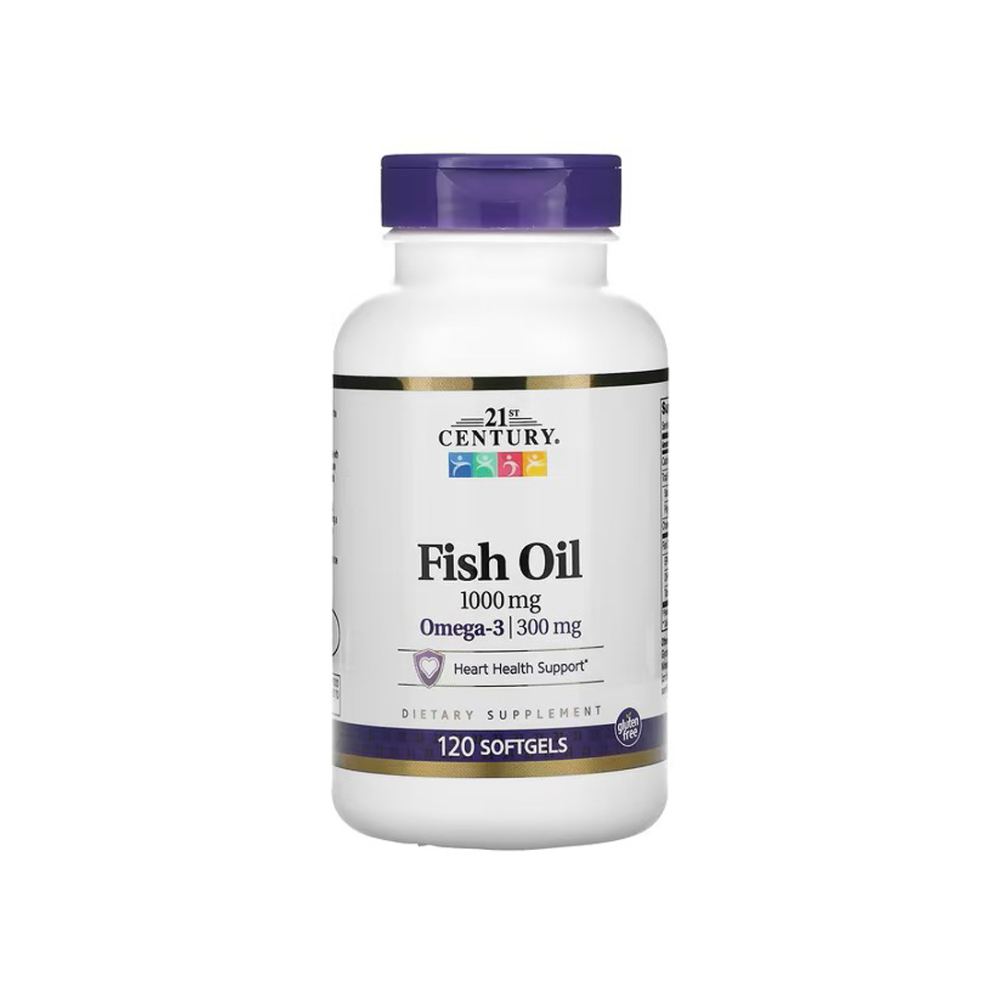 Aceite de pescado, Omega-3 1000 mg 21st Century (120 cápsulas) - Miniatura 3