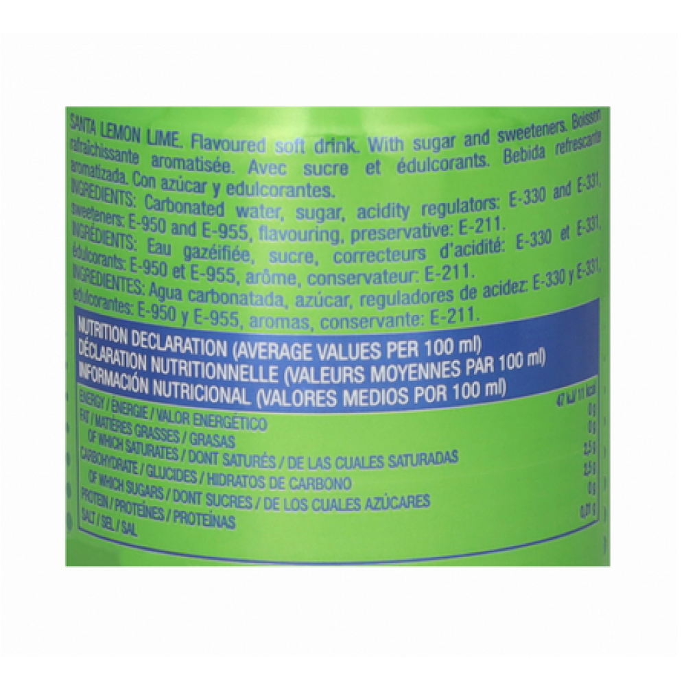Refresco gaseado de limón y lima Santa (330 ml) - Miniatura 3