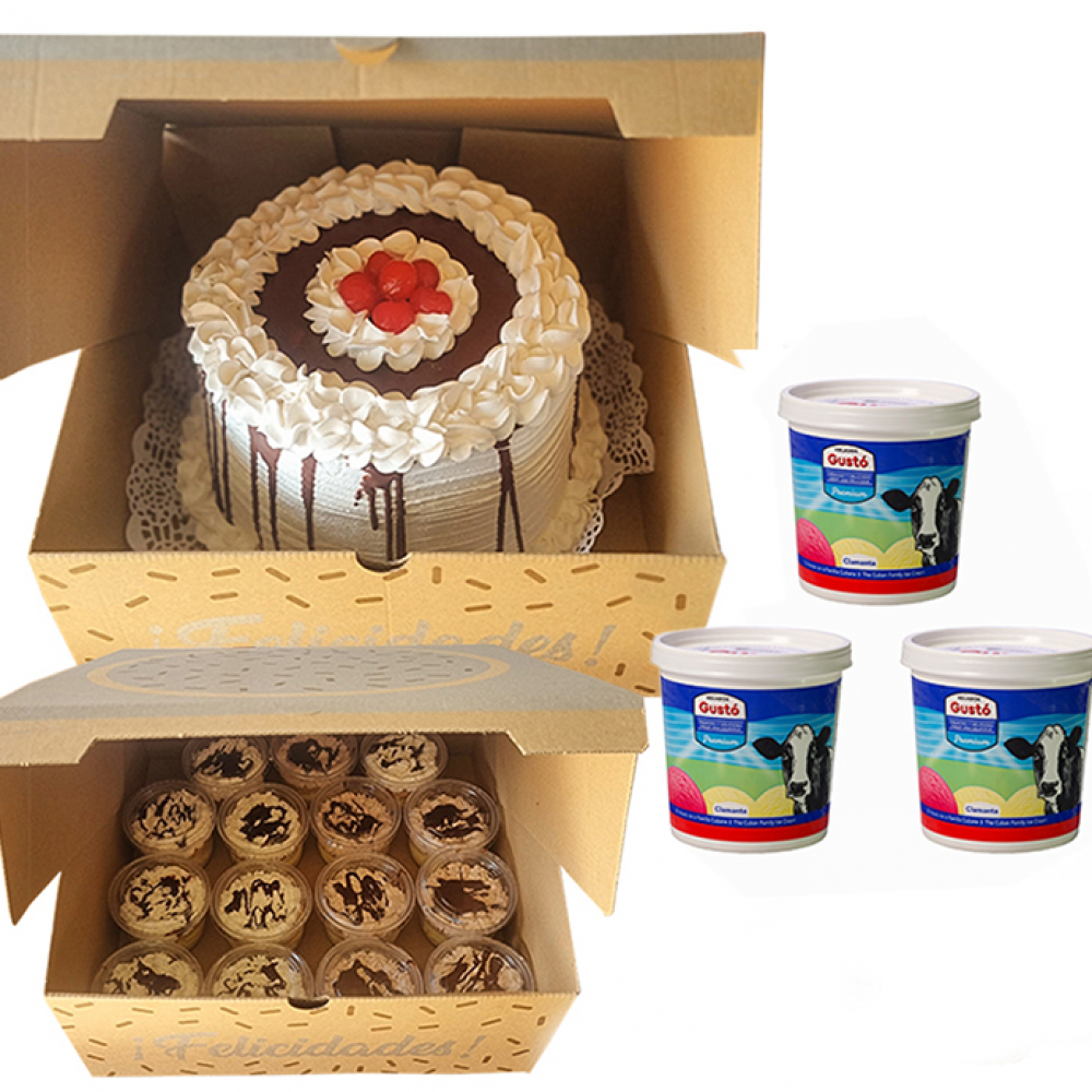 Cake Bombón (12 comensales) + bocado dulce + helado - Miniatura 2