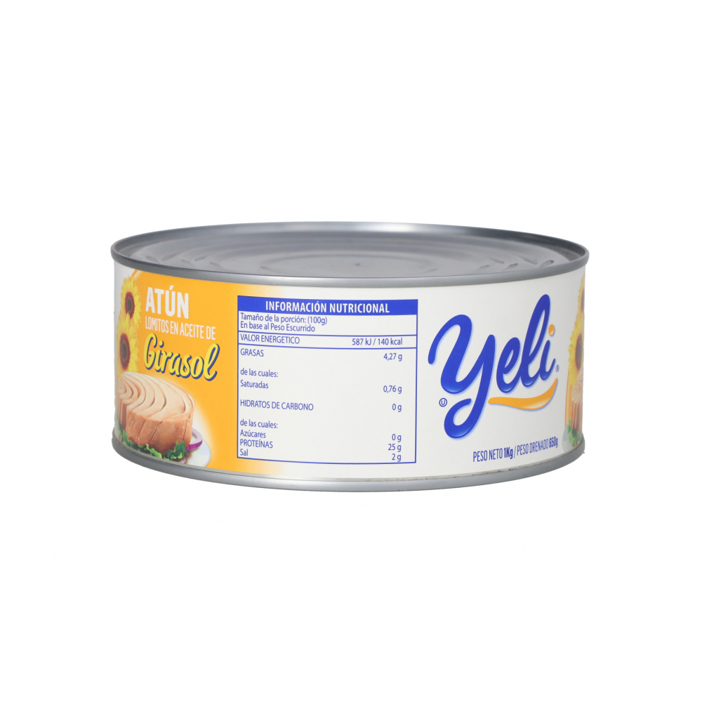 Atún lomitos en aceite de girasol Yeli (1 kg / 2.2 lb) - Miniatura 2