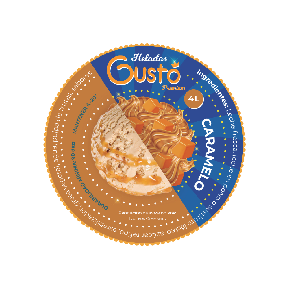 Helado Premium de caramelo Gustó (4 L) - Miniatura 4