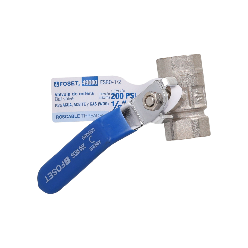 Llave de agua de paso de metal de 1/2 pulgada Foset ESRO-1/2 - Miniatura 4